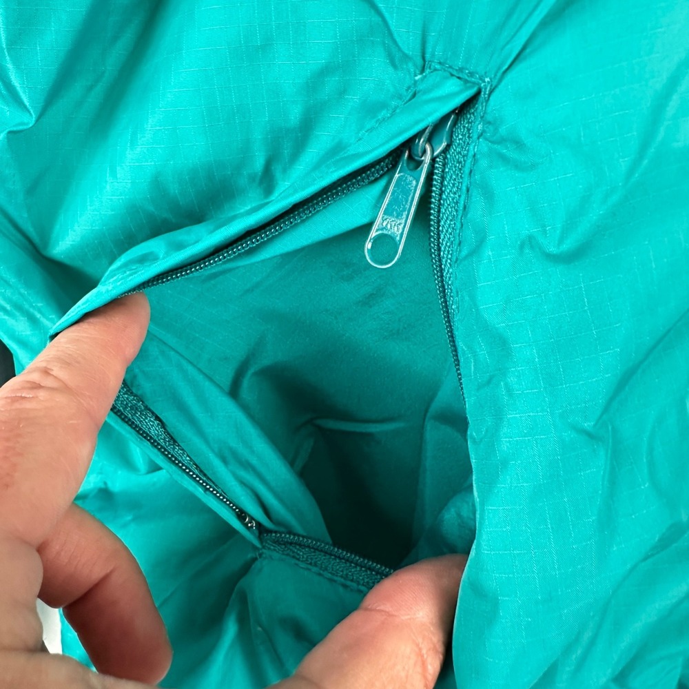 Vintage Lands End Womens M Squall Jacket Retro Teal Blue Made in U.S.A. - Picture 12 of 15